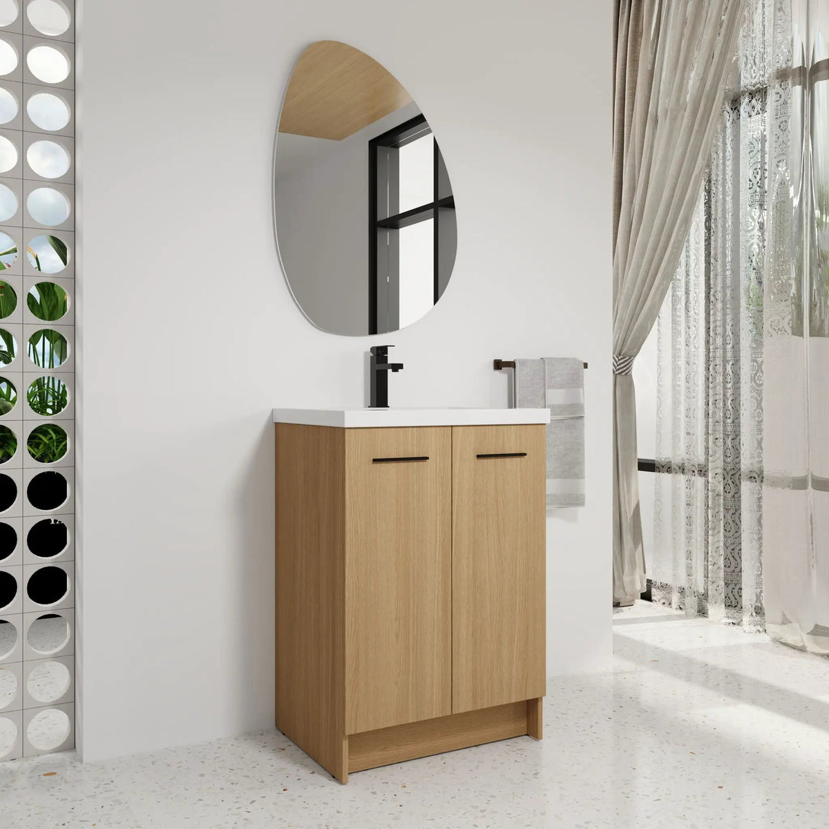Floating Bathroom Vanity With Sink | Plywood | Double Door