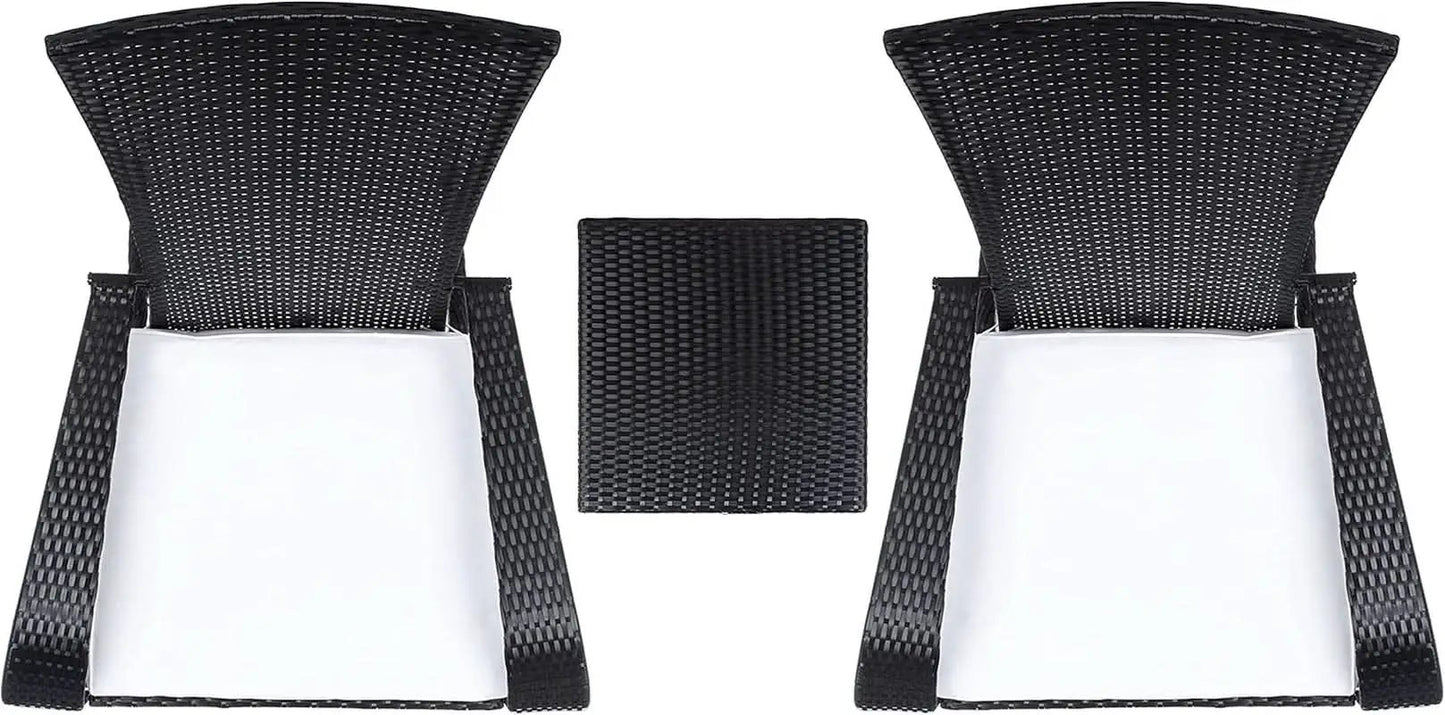 Outdoor Edna Black White Cushion 3 Piece Patio Lounge Set from PriceLows™