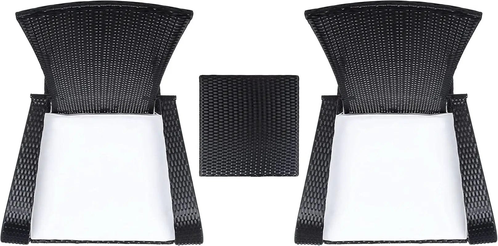 Outdoor Edna Black White Cushion 3 Piece Patio Lounge Set from PriceLows™
