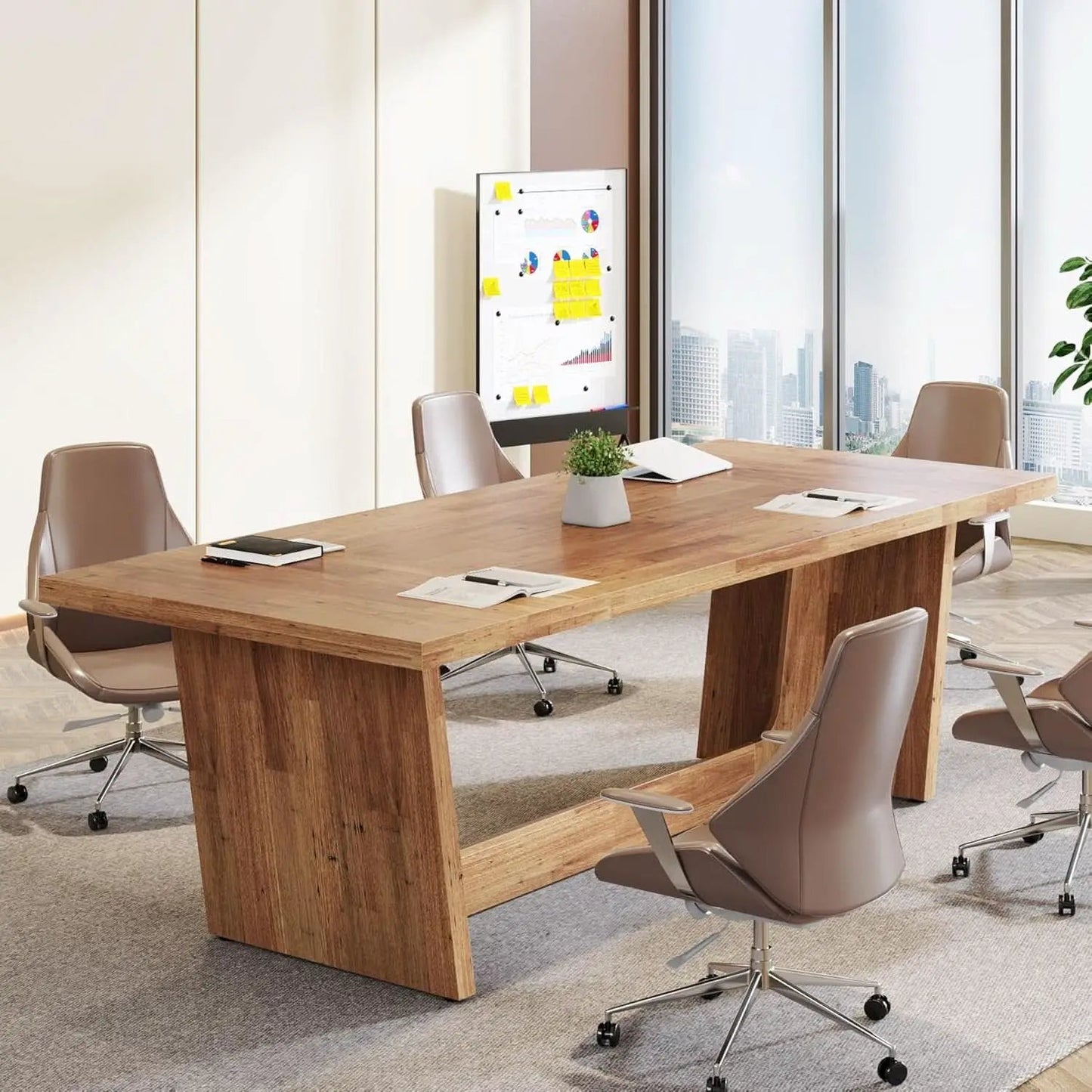 Walnut 70 Inch Executive Desk For Home Office Workspace from PriceLows™