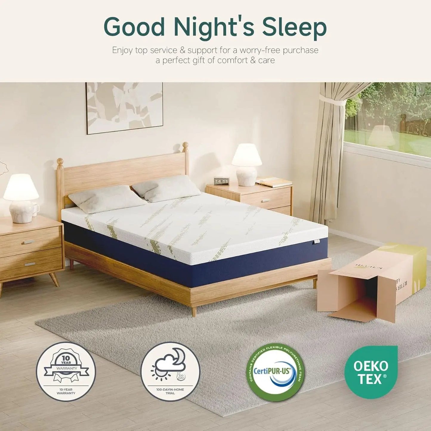 King Size CertipurUS Memory Foam Mattress Ultra Cooling from PriceLows™