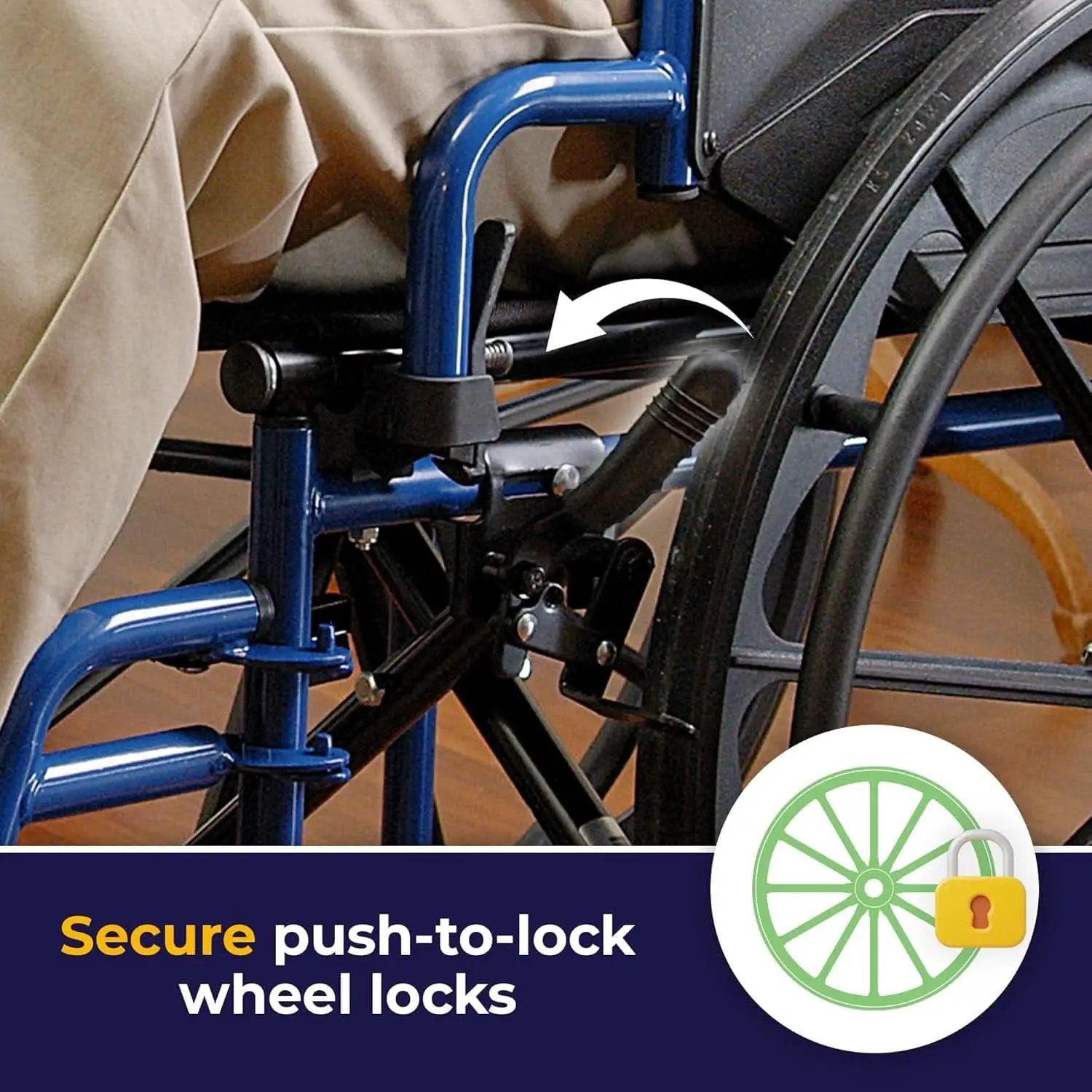 Blue Streak Folding Wheelchair With Flip Back Desk Arms 20 Inch Seat from PriceLows™