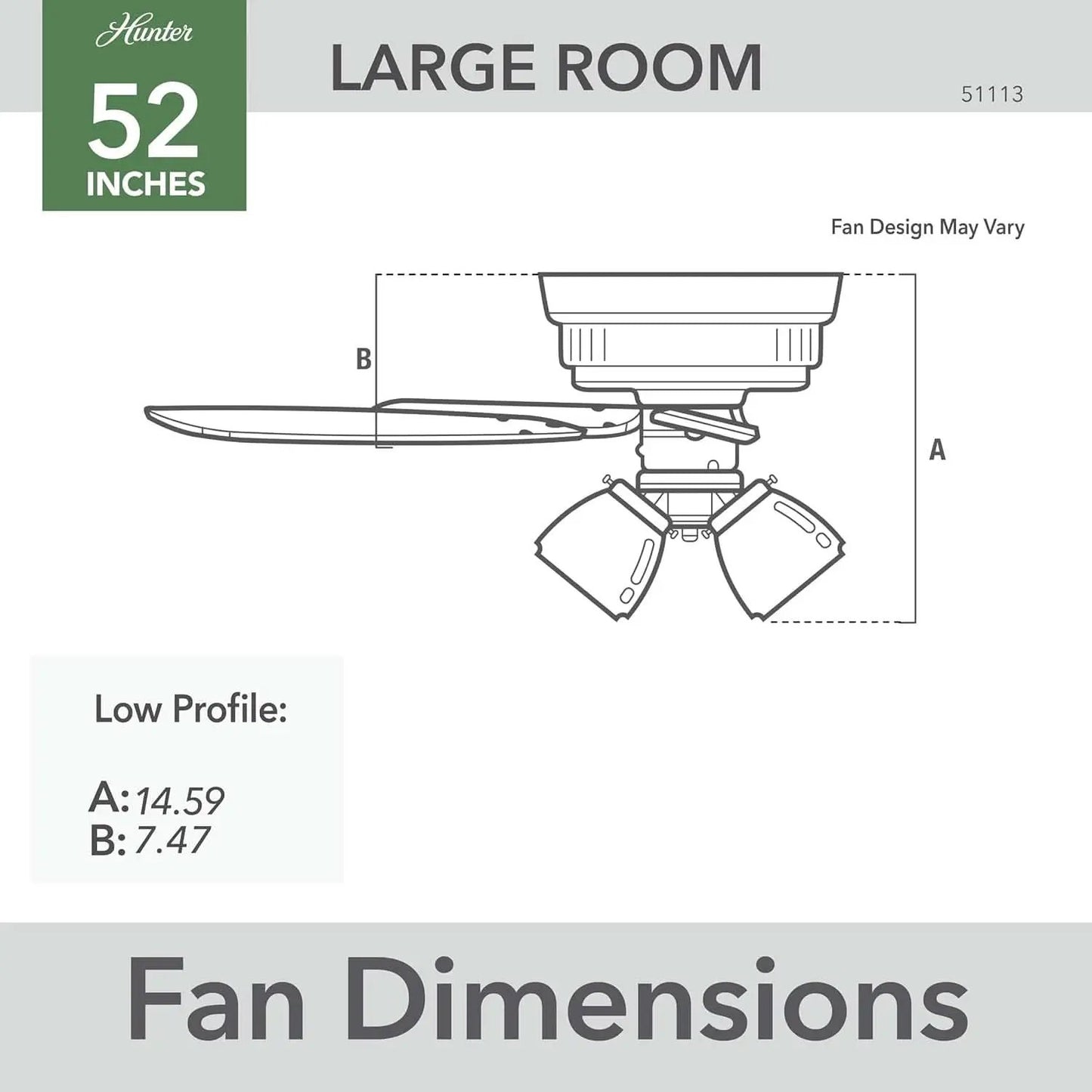 52 Inch Matte Silver LED Ceiling Fan With Integrated Light from PriceLows™