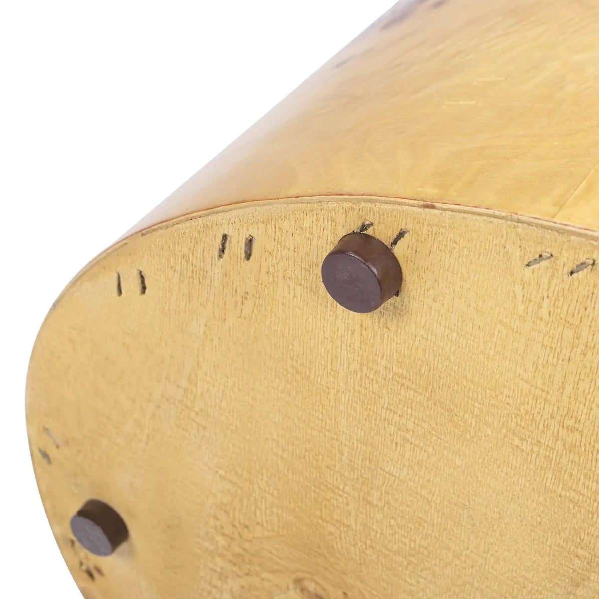 Nebula Oval Pillar Side Table | Burl Wood Veneer | 20 Inch Height | Accent Table