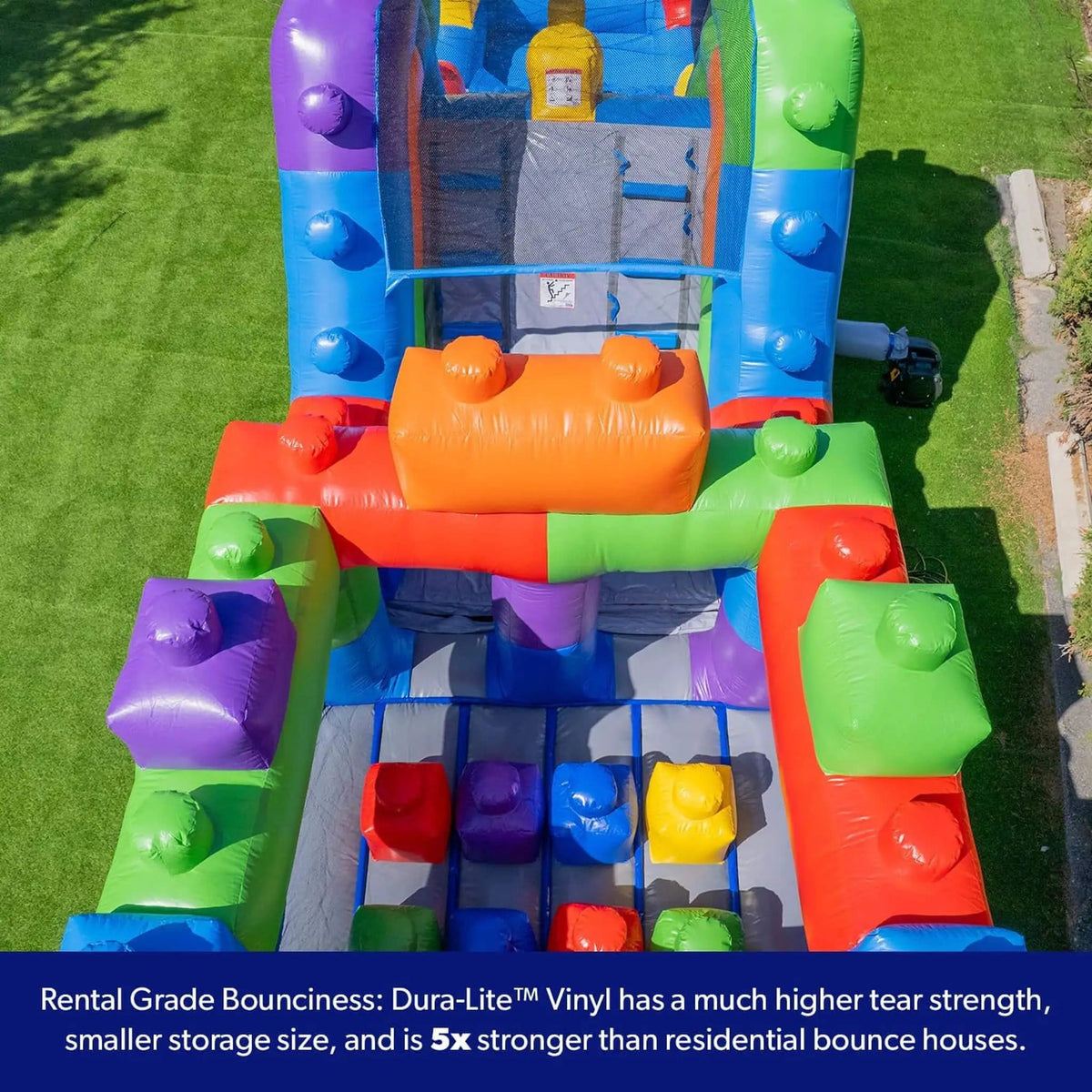 42FT Commercial Inflatable Obstacle Course With Dual Water Slide | 42 ft | Inflatable Bouncer | Home