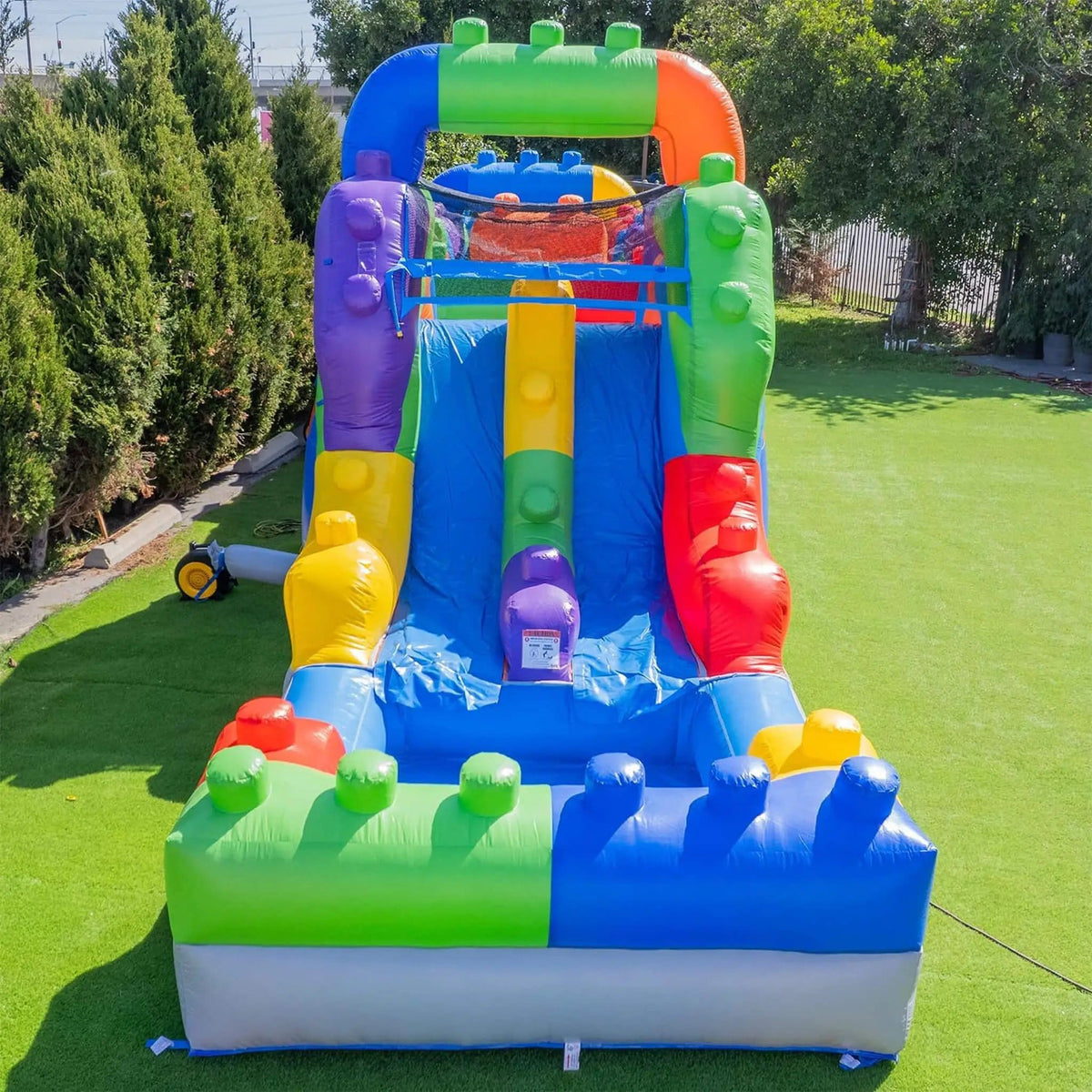 42FT Commercial Inflatable Obstacle Course With Dual Water Slide | 42 ft | Inflatable Bouncer | Home