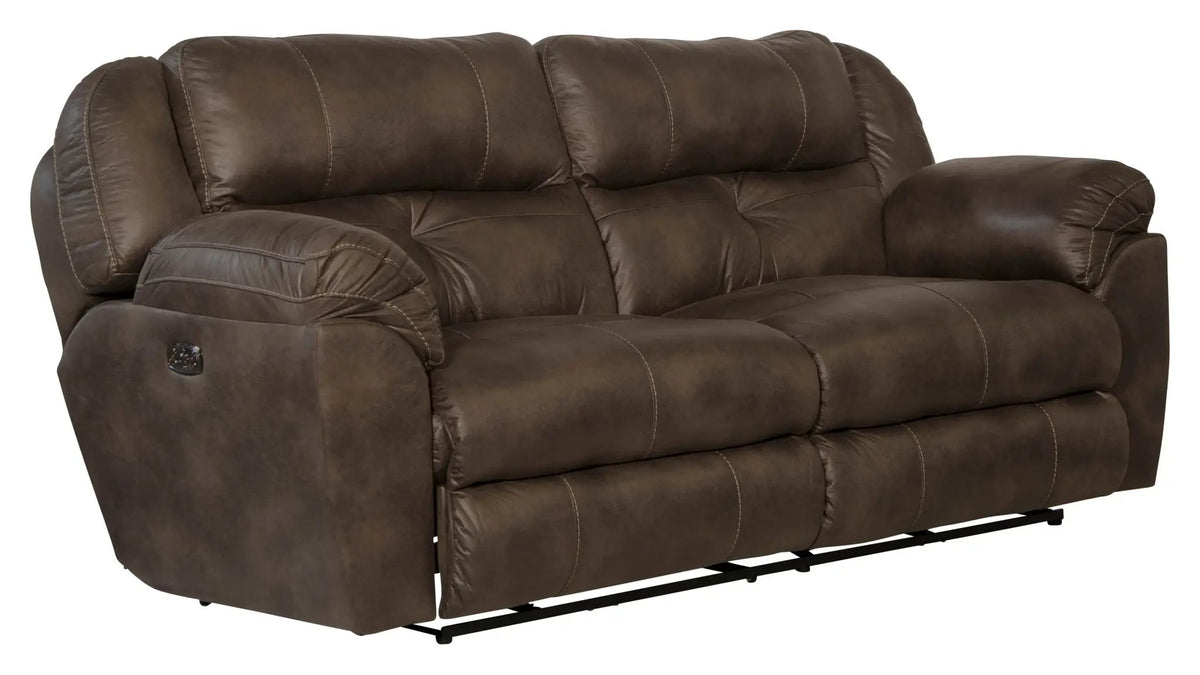Ferrington Power Lay Flat Reclining Sofa with Power Adjustable Headrest & Lumbar | 2 Pieces | Polyester & Fabric | Living Room
