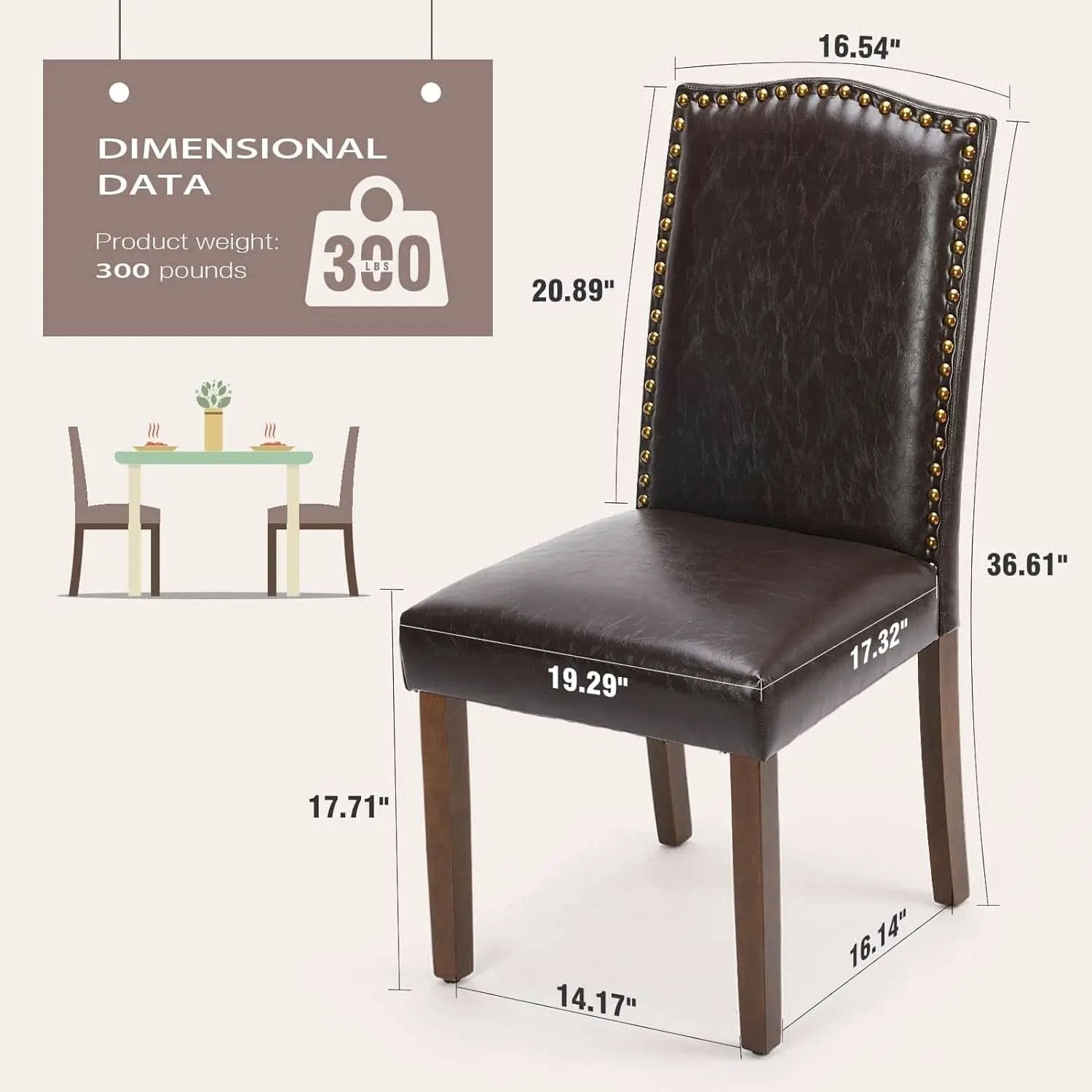 Six Piece Dark Brown Dining Chairs Living Room Set from PriceLows™