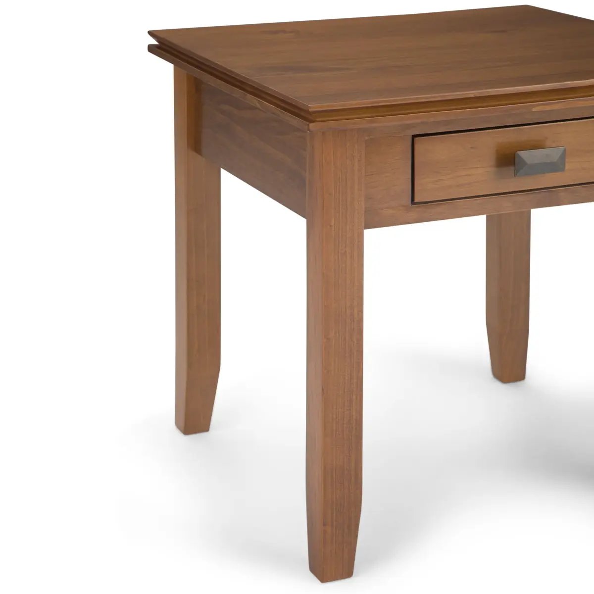 Artisan End Table | Handcrafted Solid Wood | One Drawer | Metal Drawer Glides