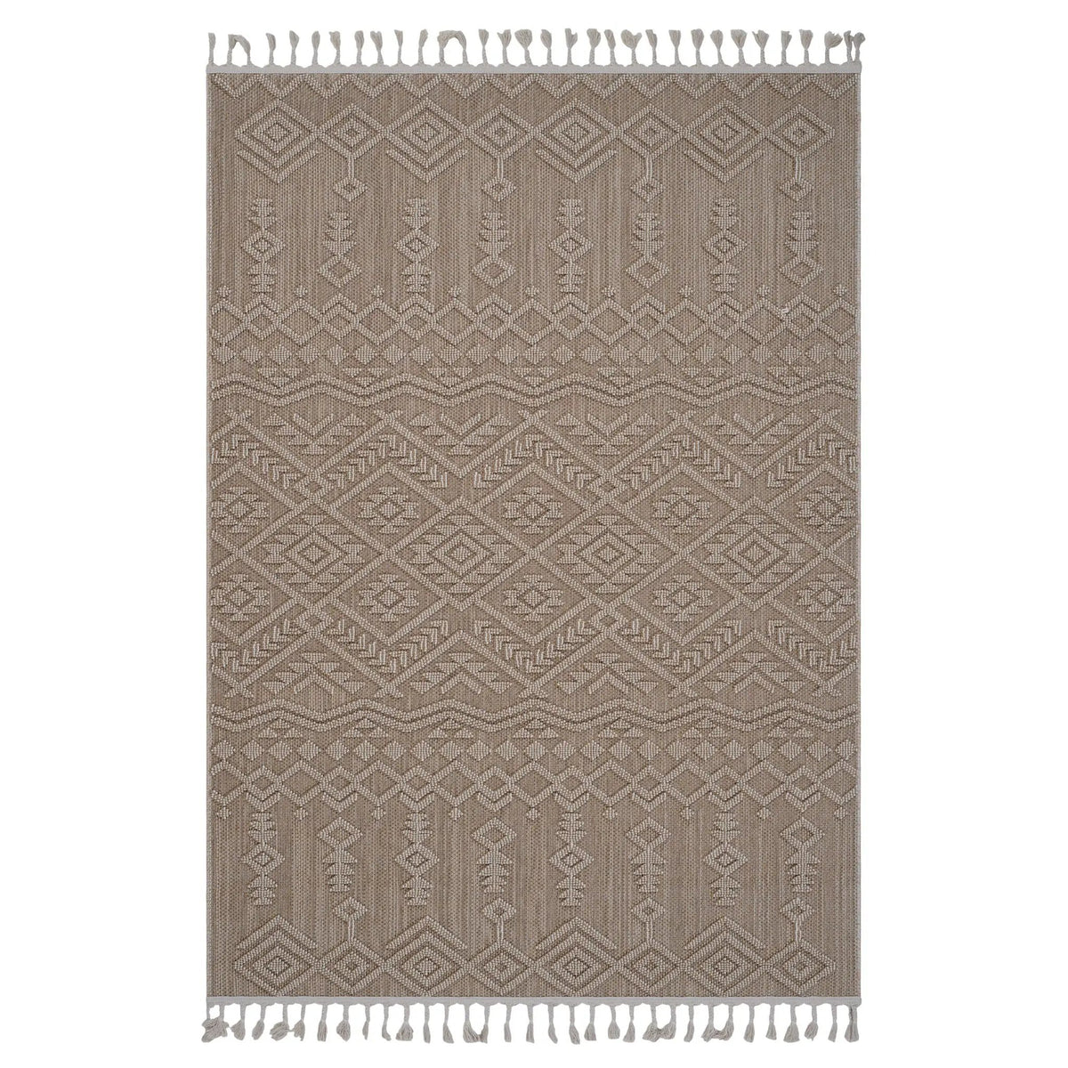 Guros Traditional Indoor Outdoor Rug | 96 x 26 Inch Runner | Stain Resistant | Non-Shedding