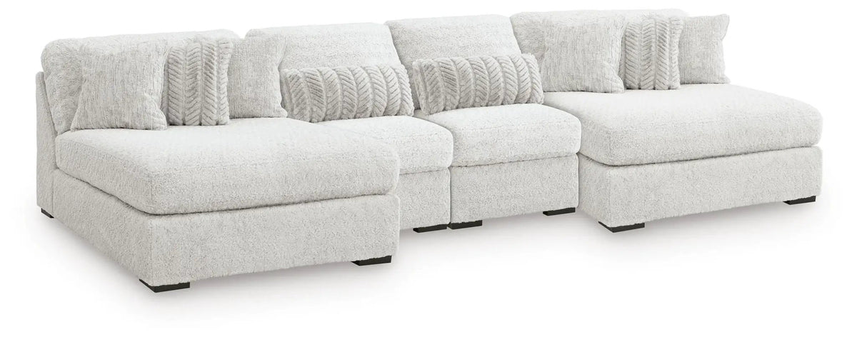 Cuddle Plush Sectional | Double Chaise | Ultra Soft Upholstery | 125 Inch Length