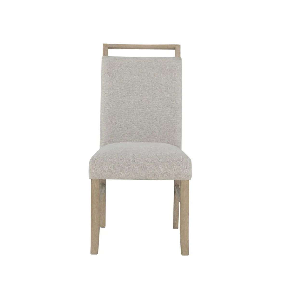 Dining Chair | Boucle Upholstery | Rubber Wood Frame | Light Gray
