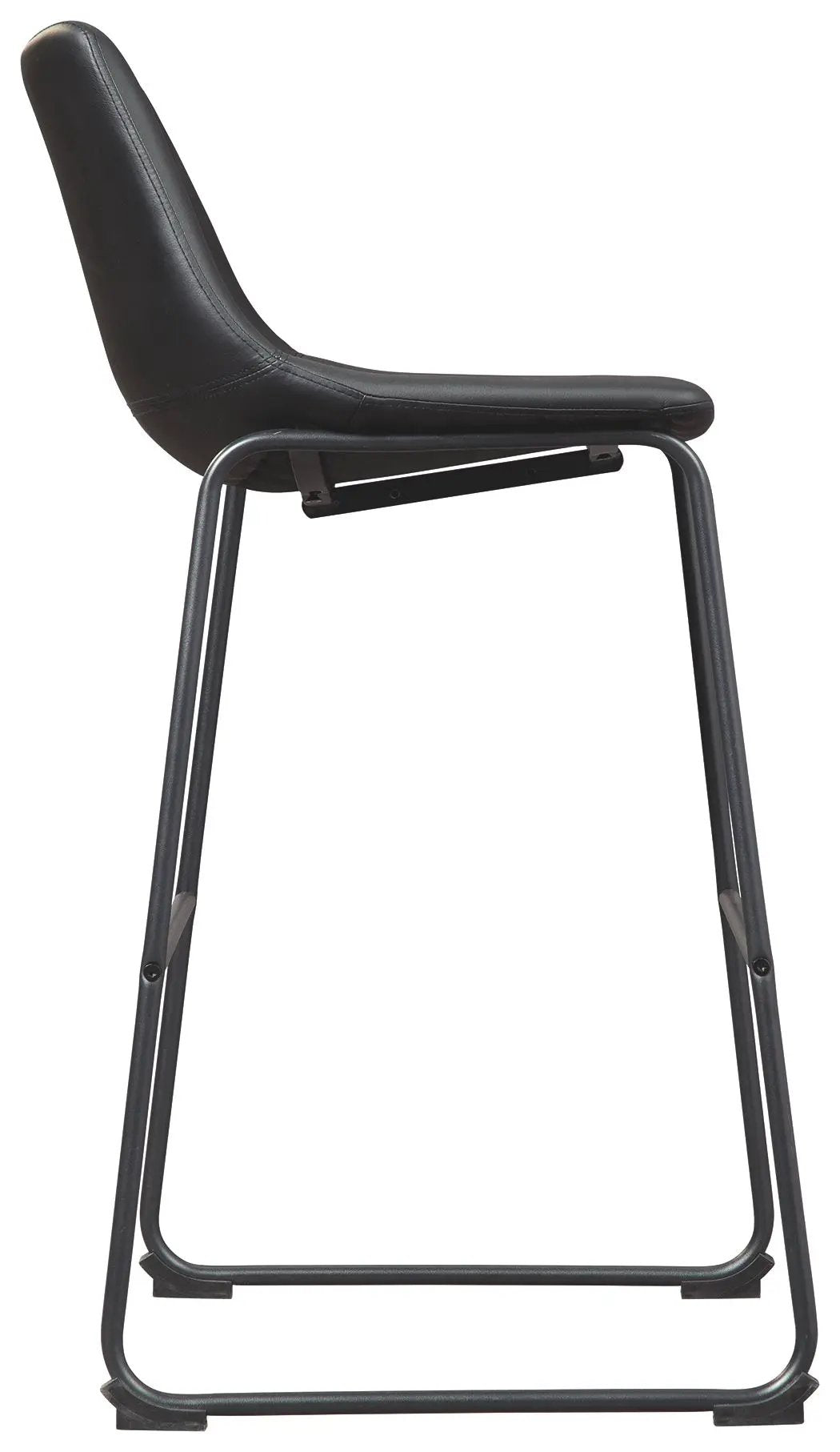Centiar Upholstered Barstool | Set Of 2 | Contoured Bucket Seat | Tubular Metal Base
