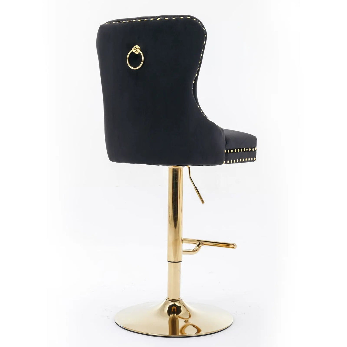 Swivel Barstools | Set Of 2 | Adjustable 25-33 Inch Seat Height | Tufted Back Upholstery