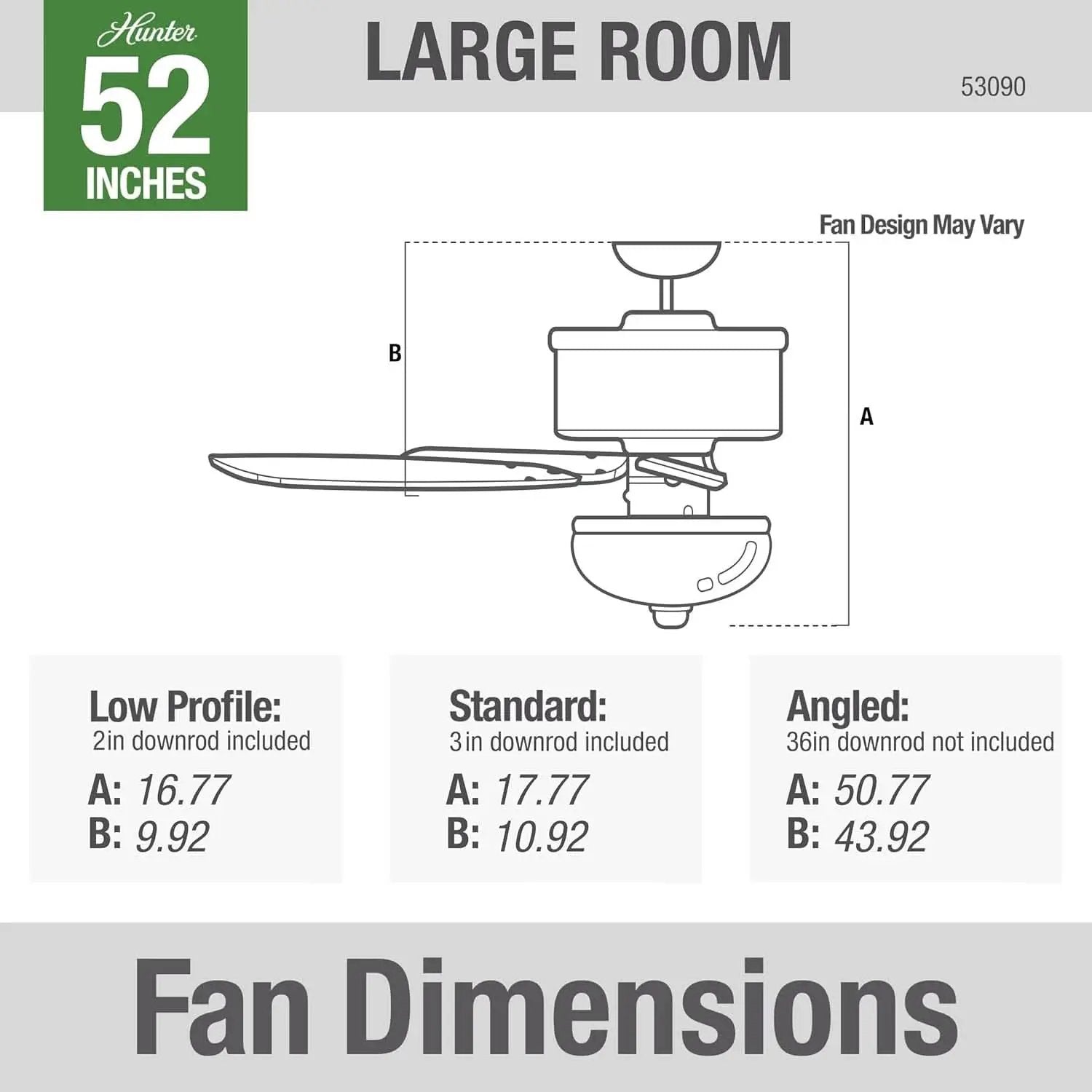 Builder Deluxe 52 Inch Brushed Nickel Indoor Ceiling Fan from PriceLows™