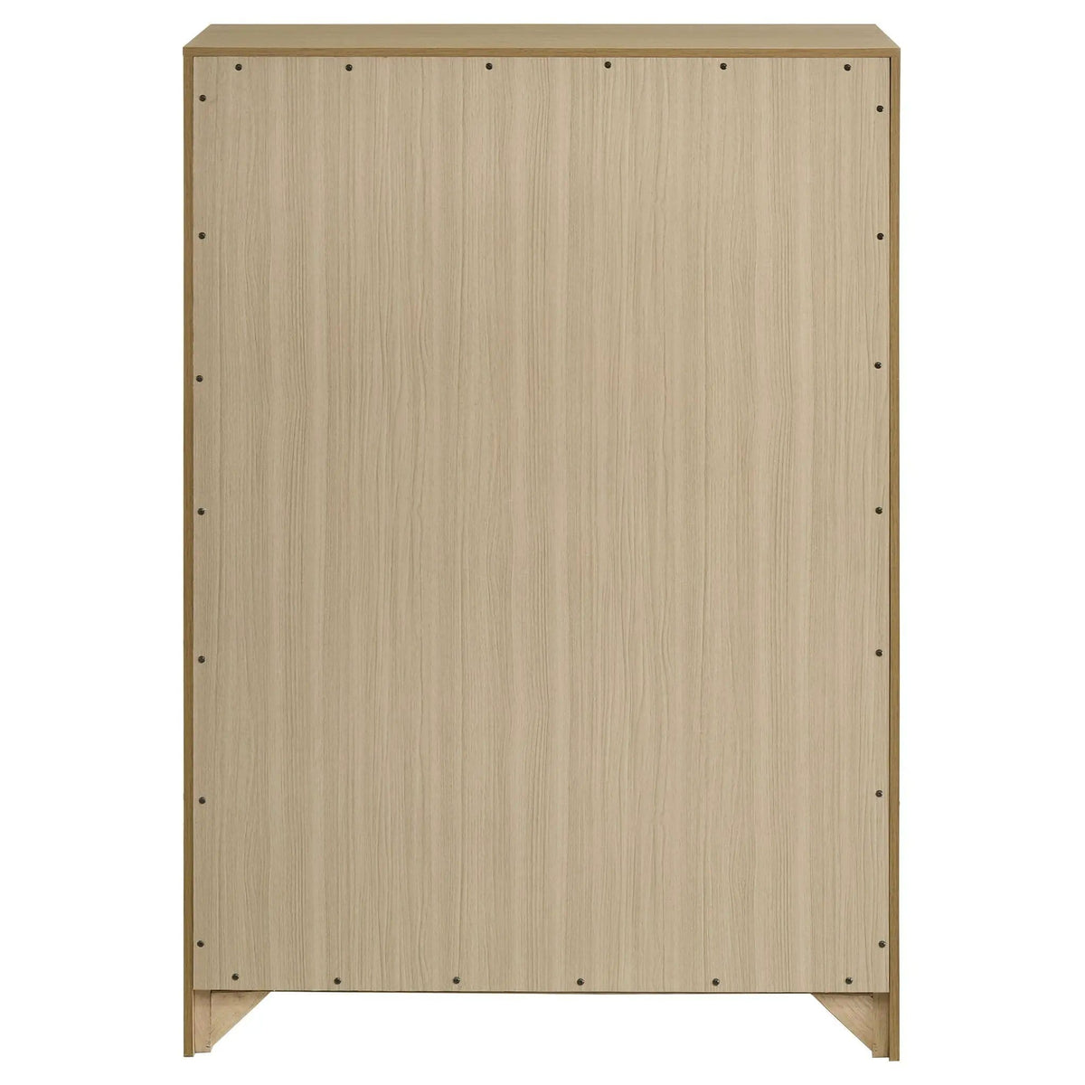 Hendricks 5-drawer Bedroom Chest of Drawers | 35.5 x 16.75 x 52.25 in | Engineered Wood & Metal | Light Oak