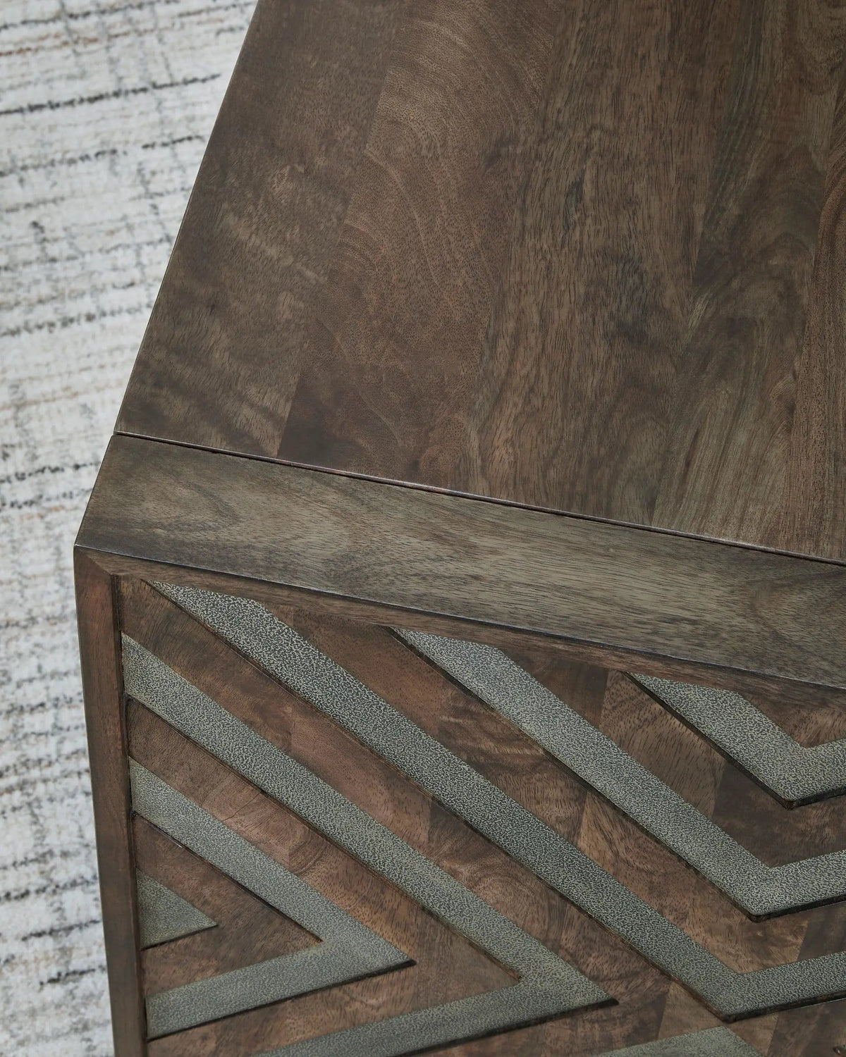 Dreggan Square End Table | 24 x 24 x 24.25 in | Mango Wood | Brown