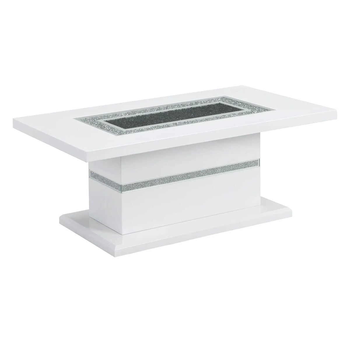 Ariya Table | 52 x 28 x 20 in | Glass & Wood | Living Room