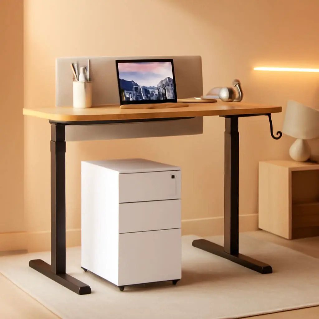 Slim White Mobile File Cabinet With Built In Lock Pedestal from PriceLows™