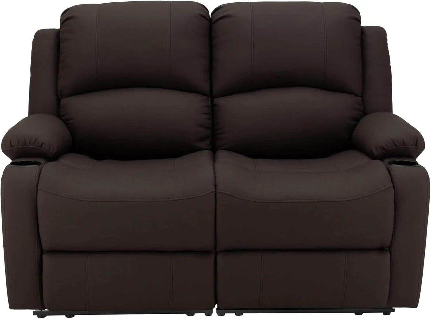 58 Inch Double Wall Hugger Theater Recliner Sofa, Chocolate from PriceLows™