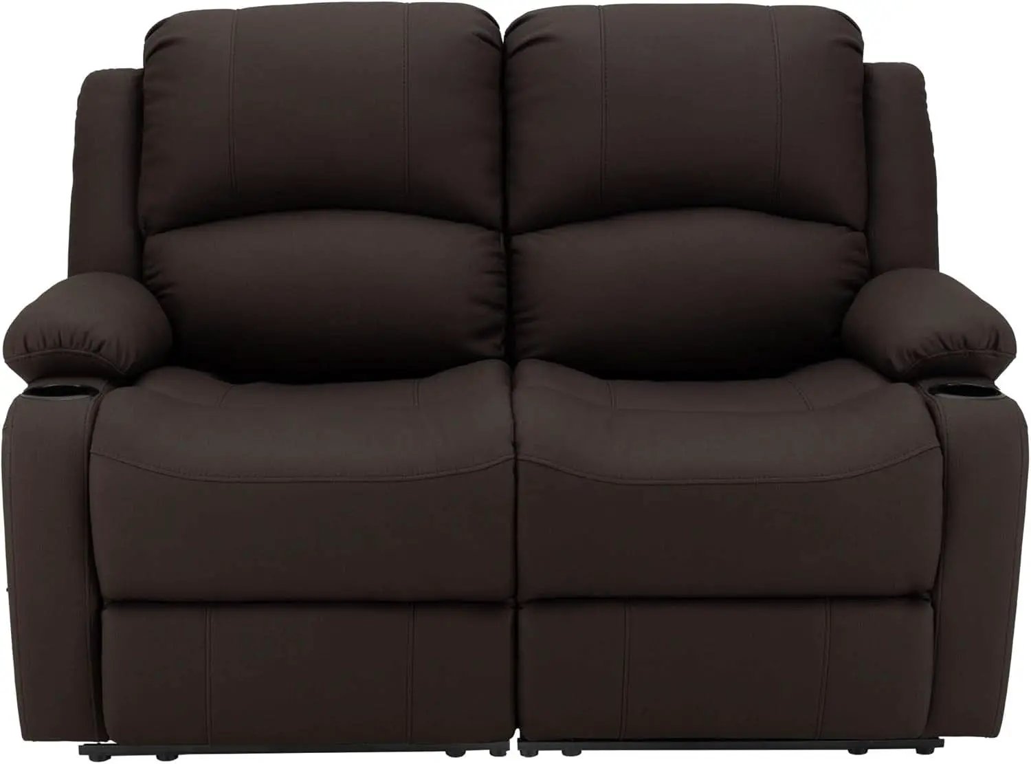 58 Inch Double Wall Hugger Theater Recliner Sofa, Chocolate from PriceLows™
