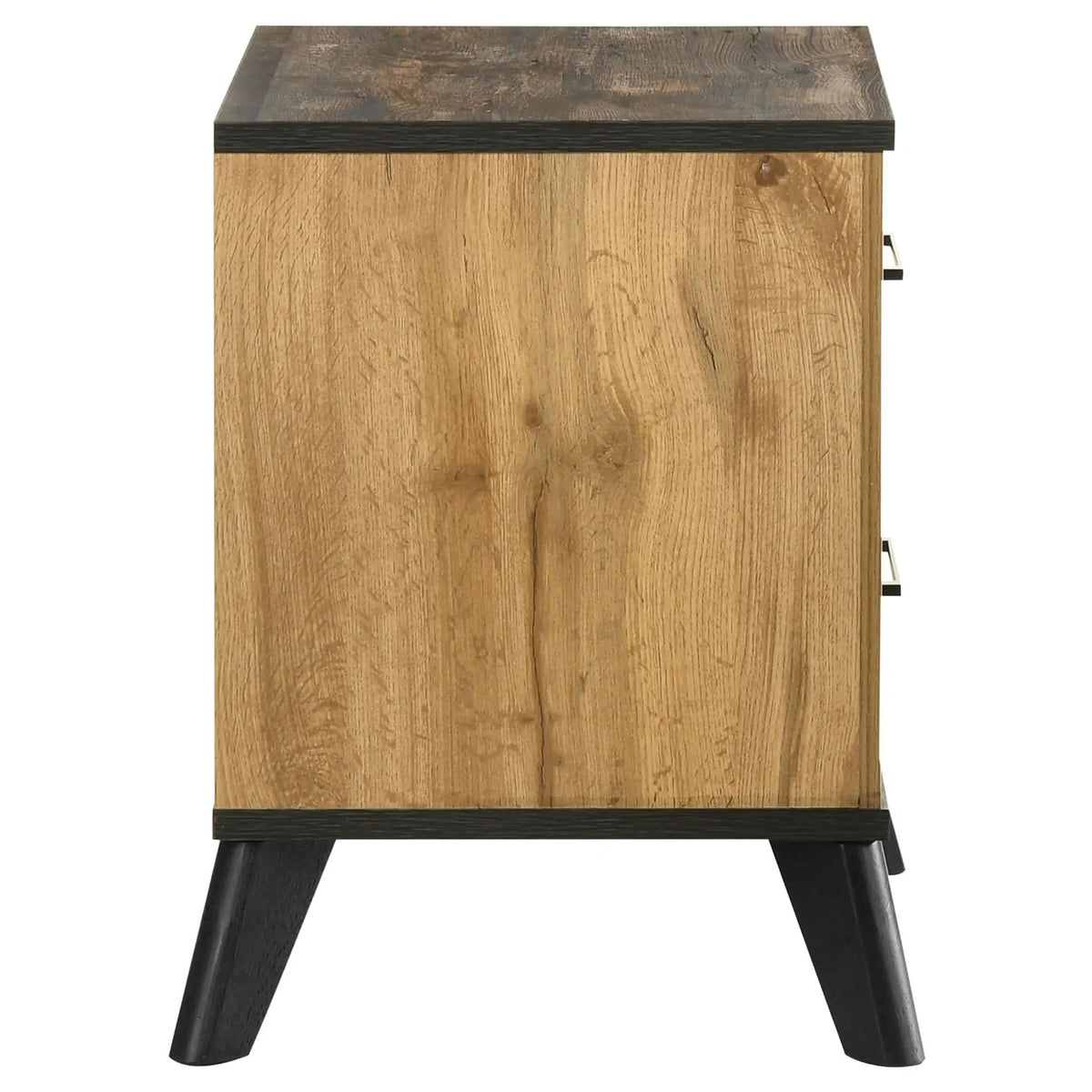 Kaywood 2-drawer Nightstand Bedside Table Natural Pine | 23.25 x 17.25 x 22 in | Engineered Wood & Metal | Bedroom