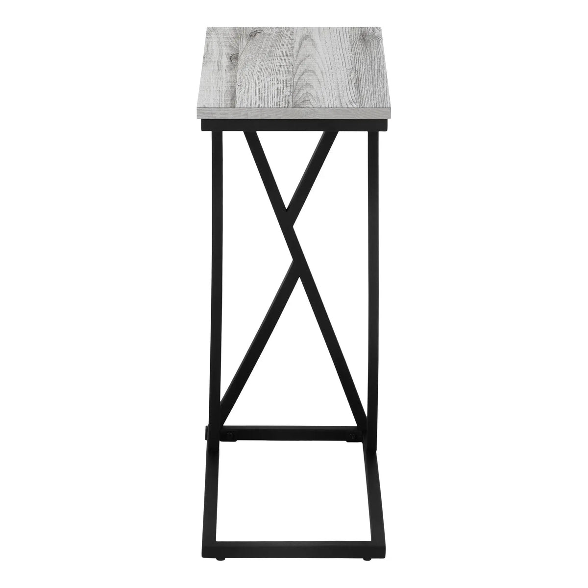 C-Shaped Accent Table | Slide-Under Base | Rectangular Tabletop | Sturdy And Lightweight