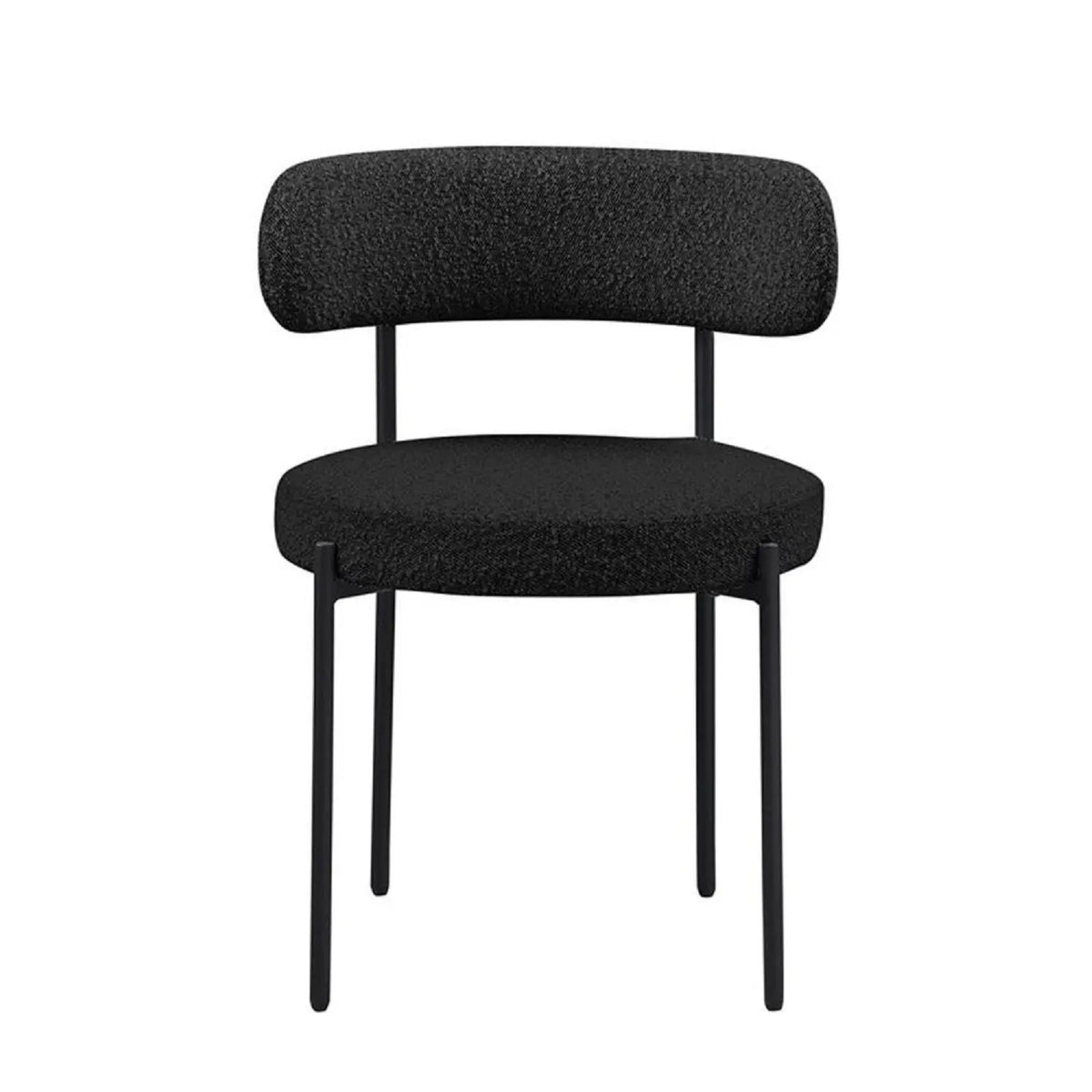 Upholstered Kitchen Chairs | Fabric Upholstery | Metal Legs | Set Of 2