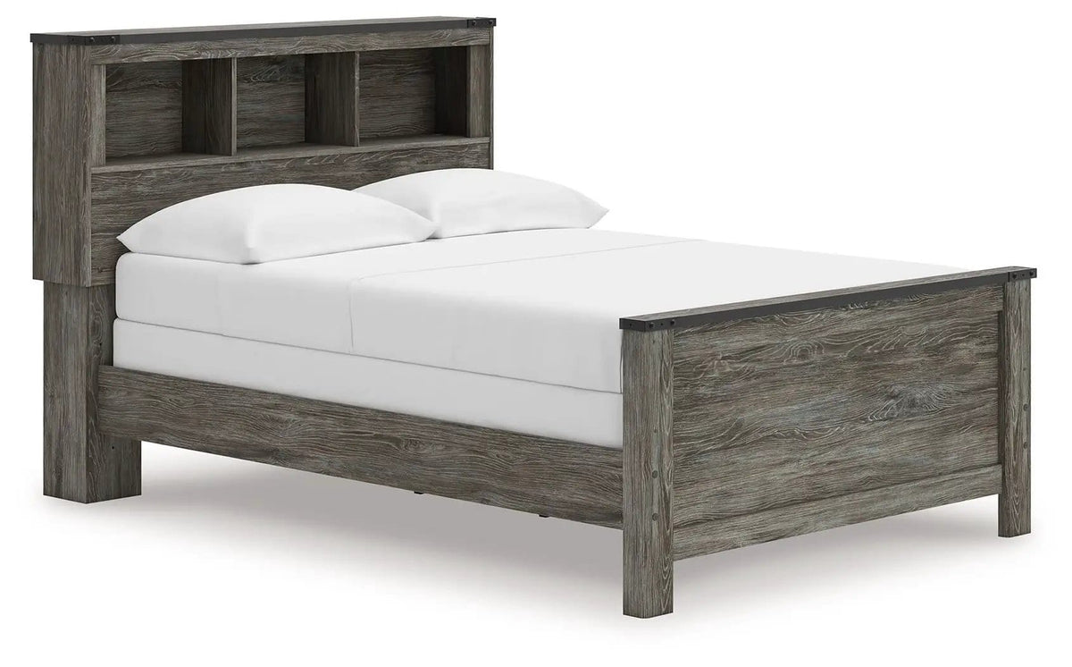 Frandern Bookcase Panel Bedroom Set | 4 Piece Bedroom Set | Metal | Bedroom