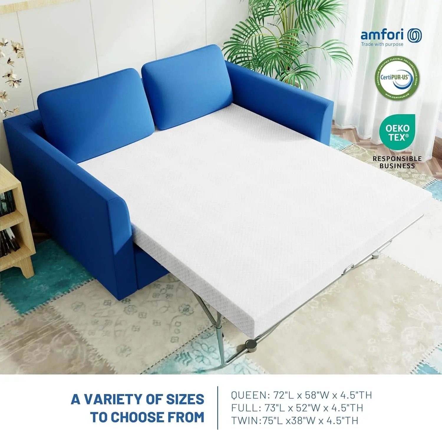 Fullsize Cooling Gel Memory Foam Sleeper Sofa Mattress from PriceLows™