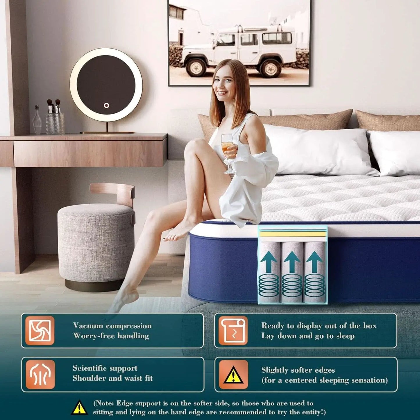 Queen Hybrid Mattress Featuring Pocket Springs GelMemoryFoam from PriceLows™
