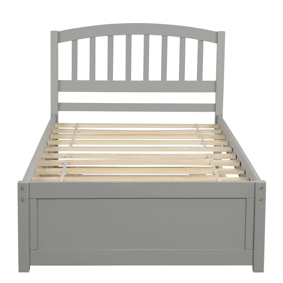 Wood Platform Bed Frame | Trundle Included | Minimalist Stylish Design | 37.5 Inch Height