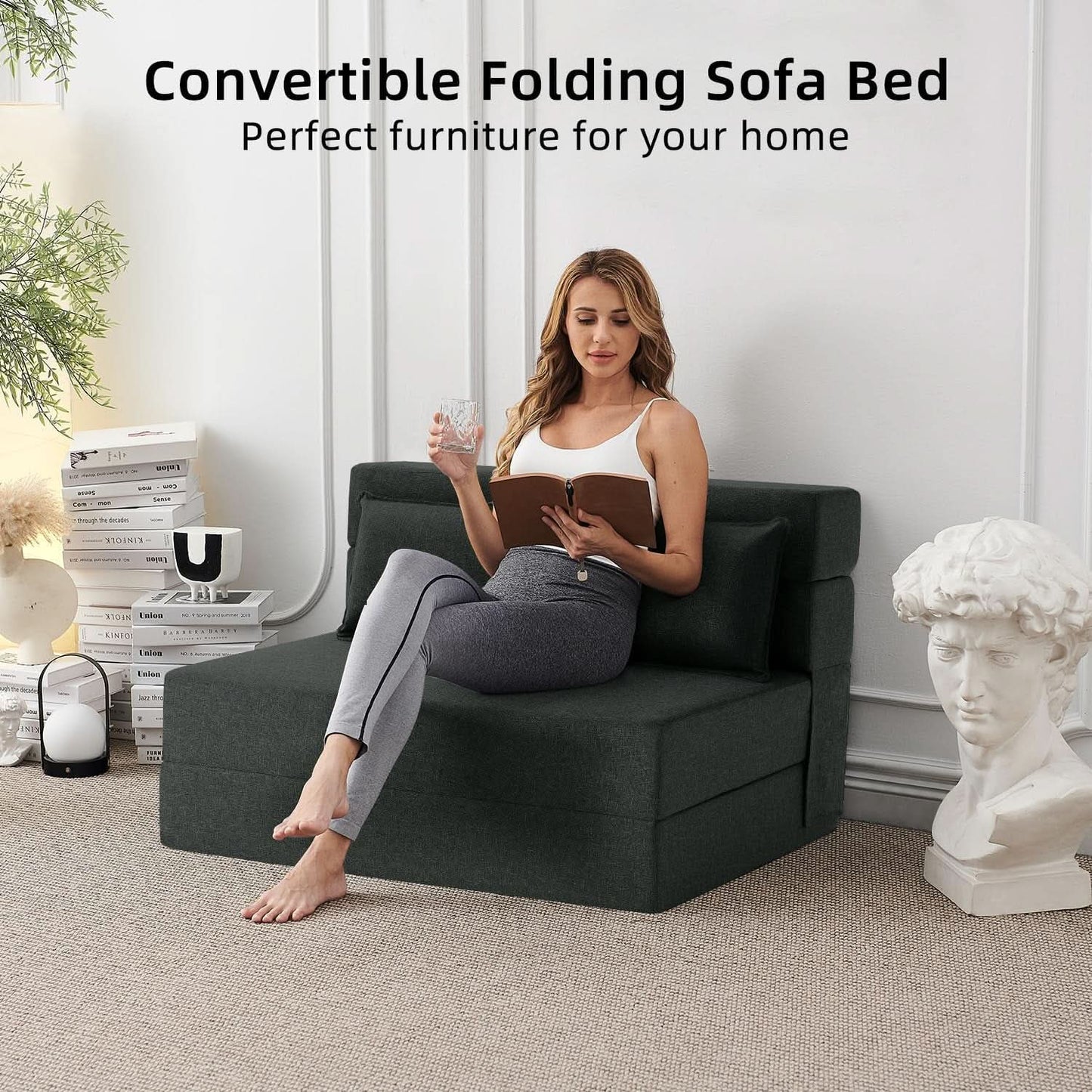 Dark Gray Standard Size Multifunctional Convertible Sofa from PriceLows™