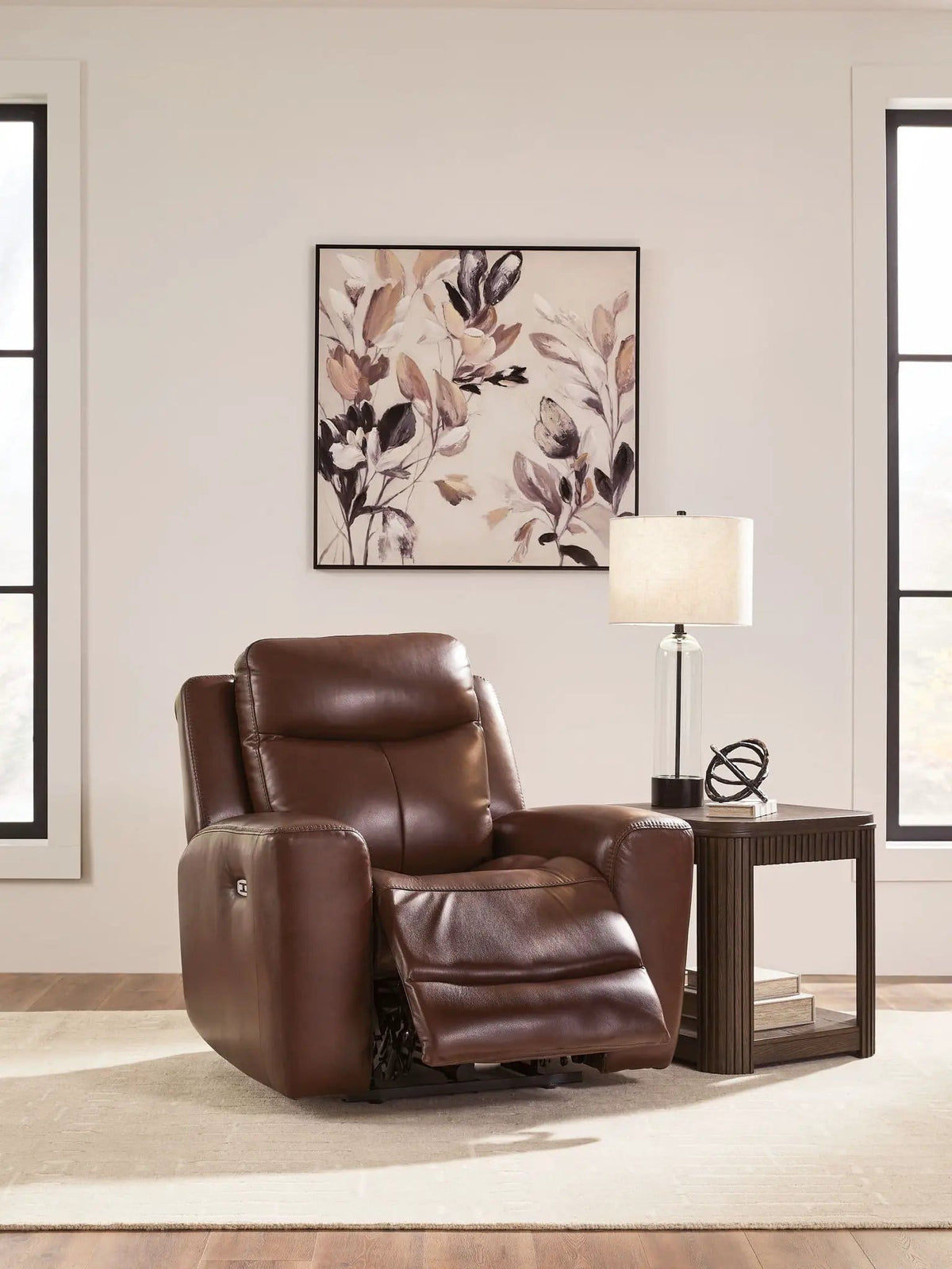 Bexhurst Power Recliner With Adjustable Headrest Reclining Chair | 2 Pieces | Faux Leather | Living Room