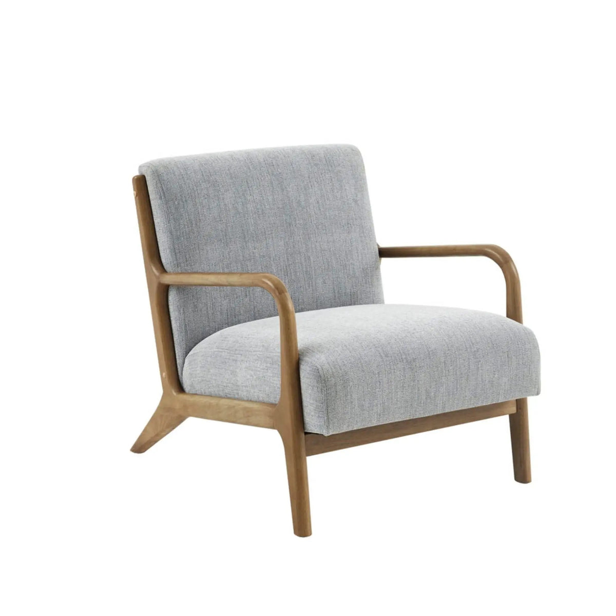 Mid Century Lounge Chair | Solid Wood Frame | High Density Foam | Elm Finish