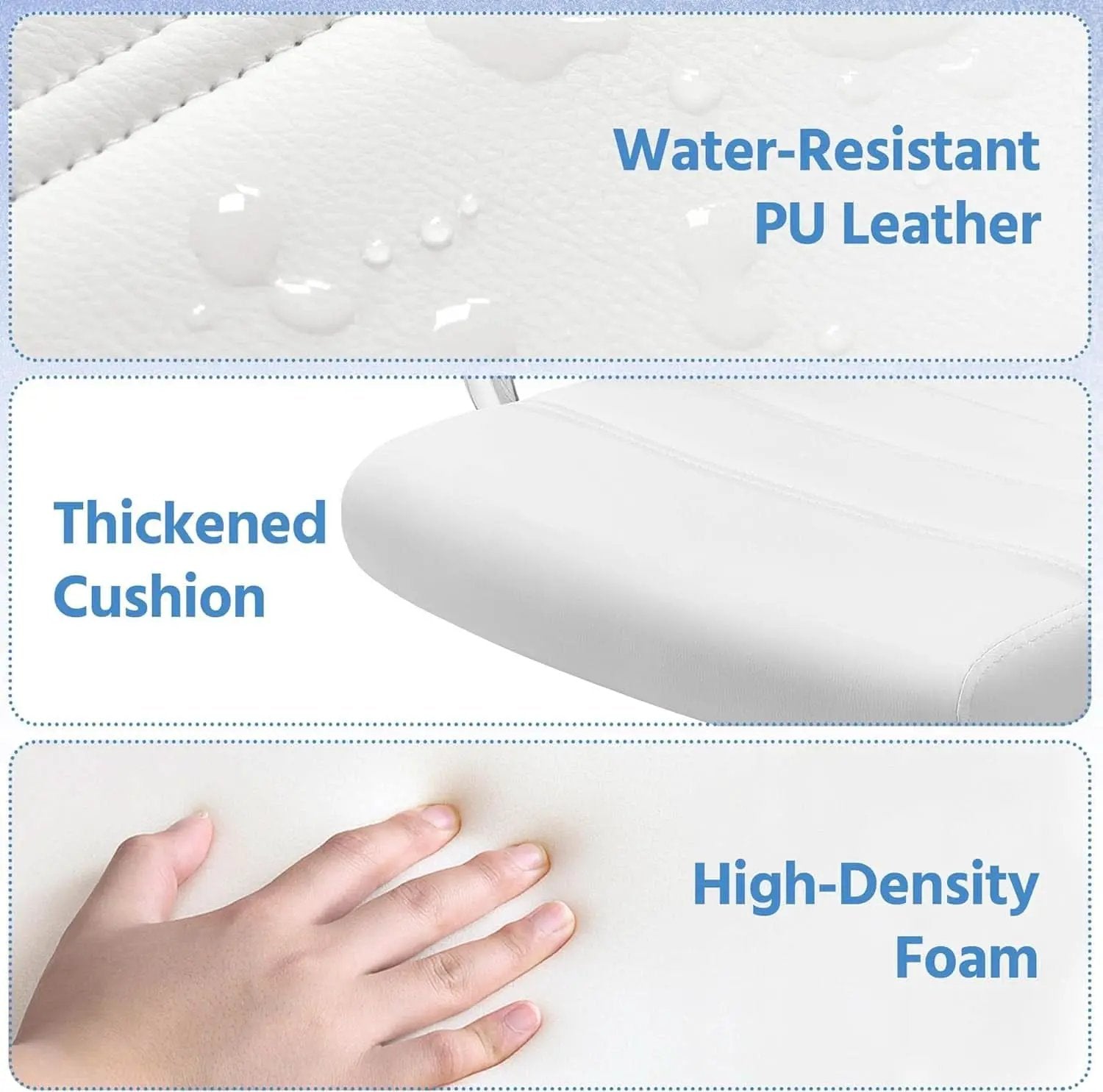 White Leather Ergonomic Office Chair With Height Adjustment from PriceLows™