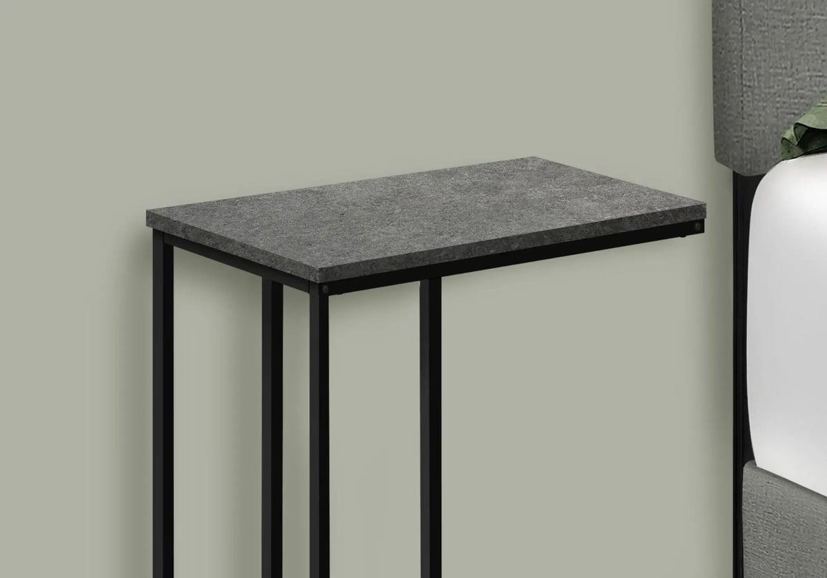 C-Shaped End Table | Space-Saving Design | Sleek Surface | Contemporary Style