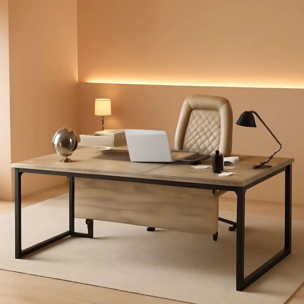 Retro-Gray L-Shaped Executive-Grade Desk File Cabinet from PriceLows™