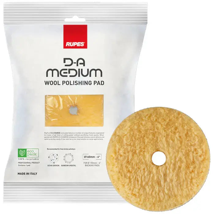 RUPES D-A Medium Wool Polishing Pad 9.NW160M - 6" Yellow from PriceLows™