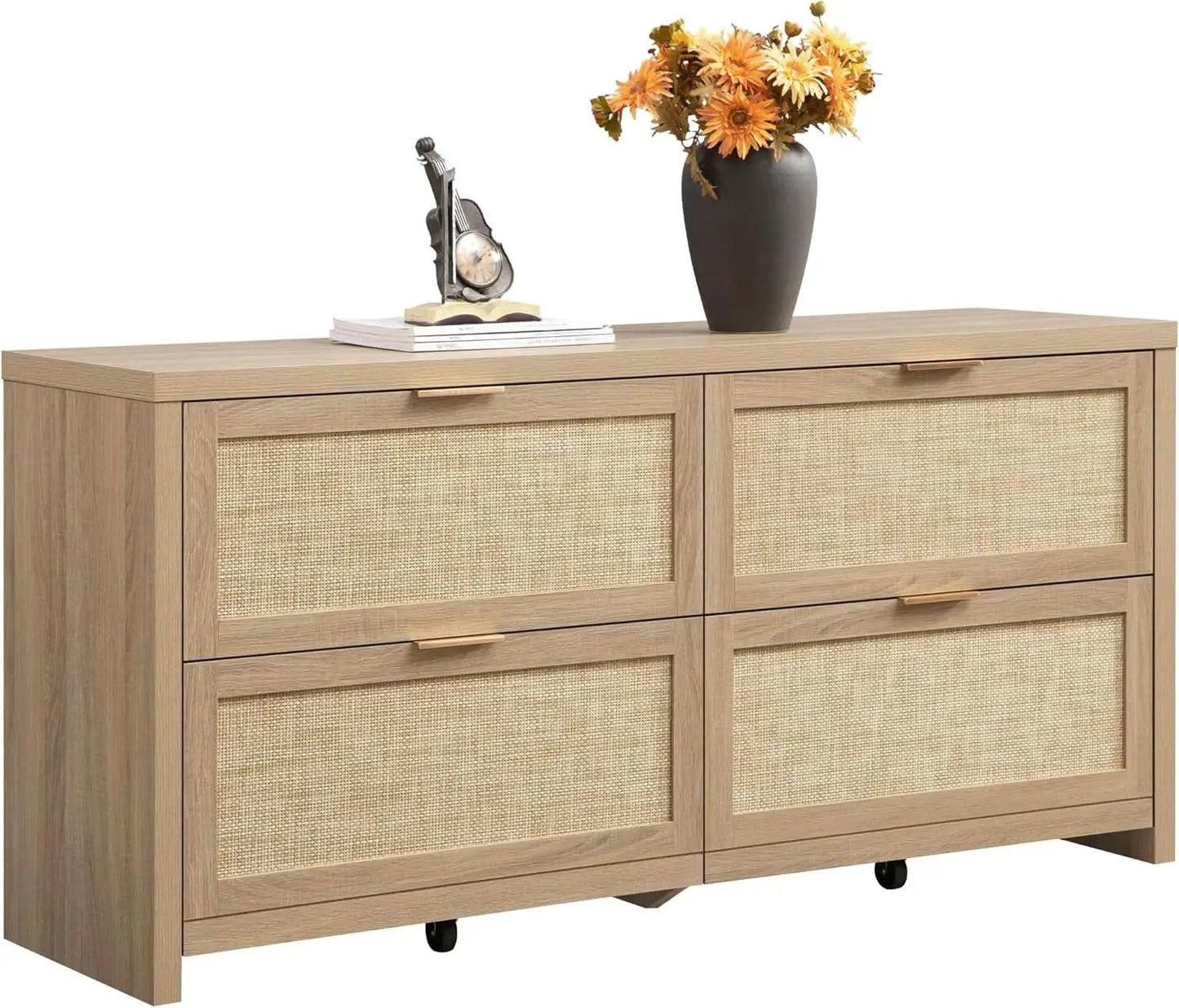 60.8 Inch Dresser Caramel Oak Finish With 7 Drawers from PriceLows™