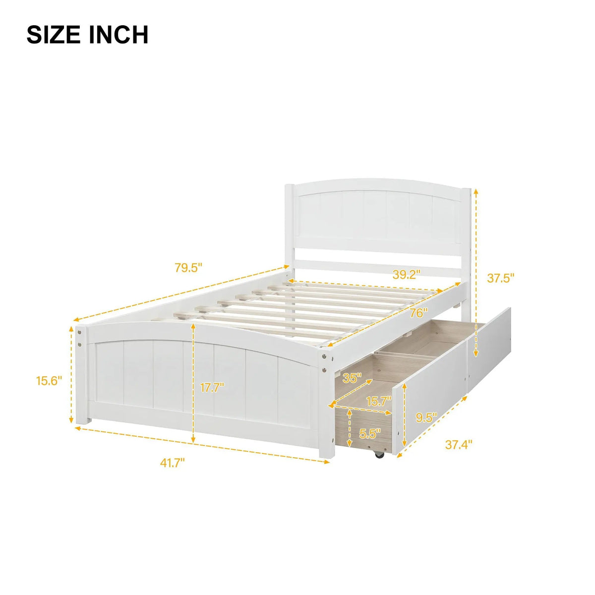 Wood Platform Bed | Headboard And Footboard | Slat Support | Minimalist Style