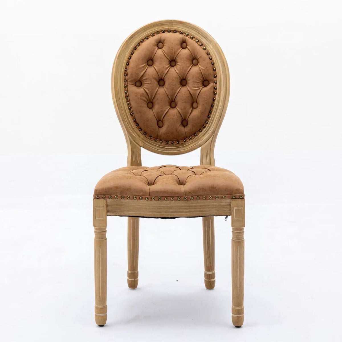 French Style Dining Chairs | Solid Wood Frame | Antique Painting | Hand-Pulled Buckle Decoration
