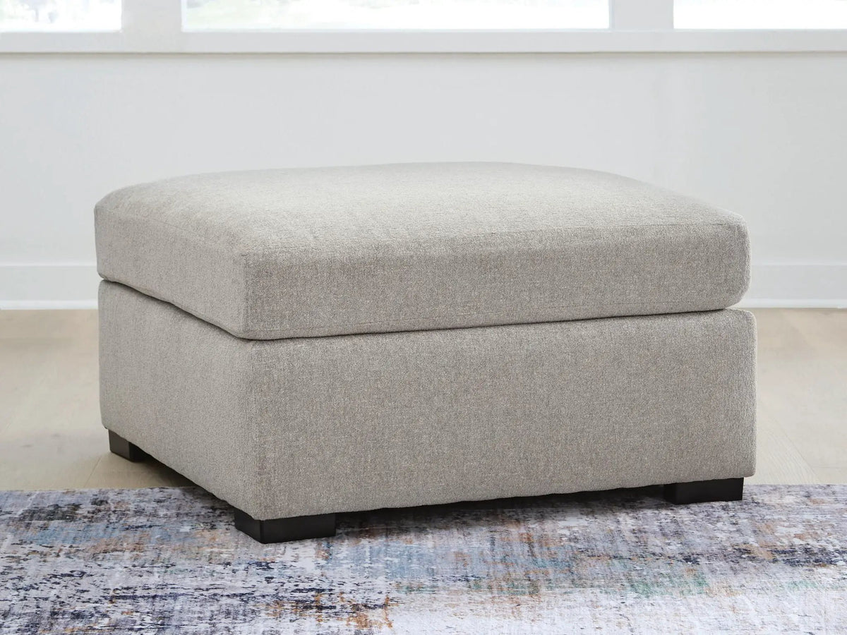 Oversized Accent Ottoman | Performance Fabric | Plush Cushion | Flint