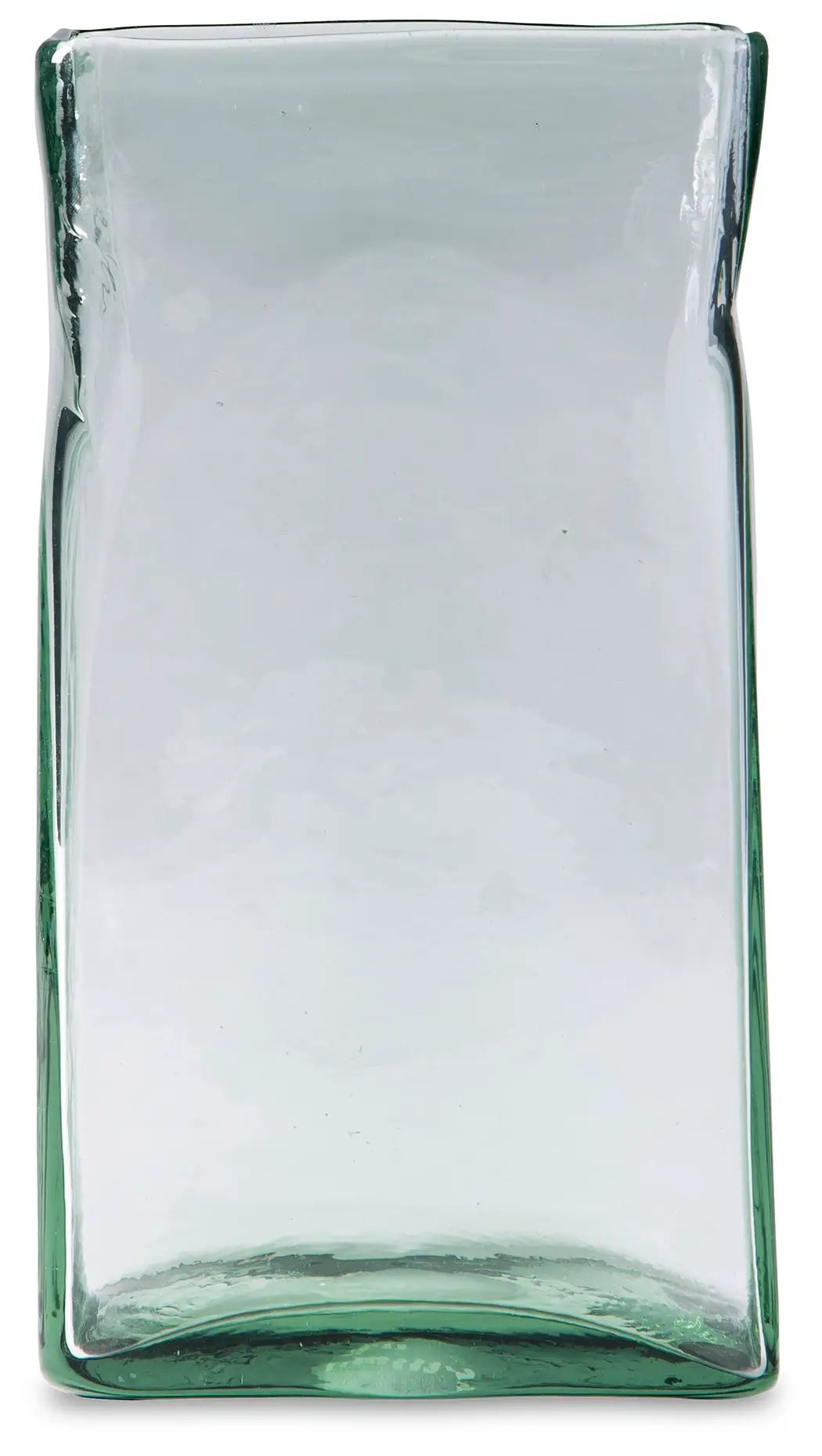 Taylow Transparent Glass Vase | Fluted Wide Opening | Long-Stemmed Blooms | 8 Inch Height