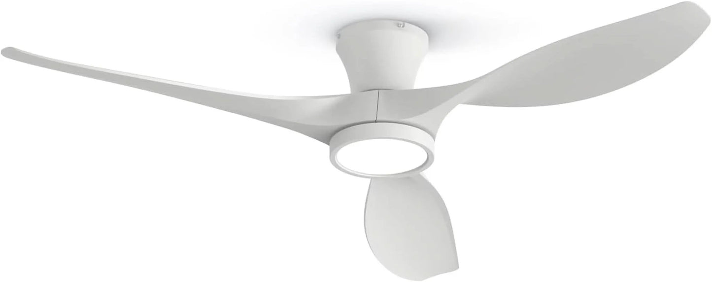 52 Inch Ceiling Fan With Remote And Quiet DC Motor For Bedroom And Living Room