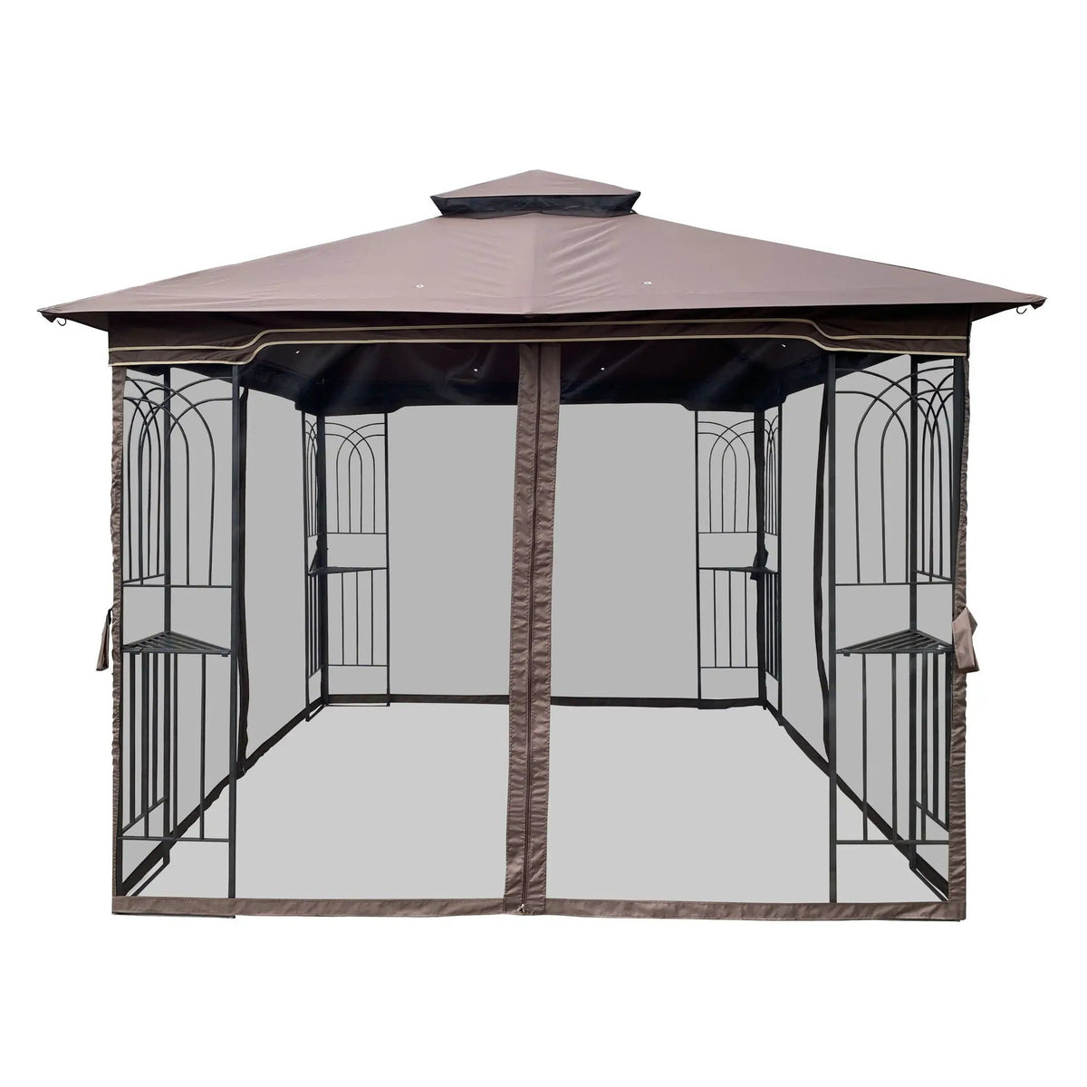 Patio Gazebo Tent | Ventilated Double Roof | Mosquito Net | Steel Frame