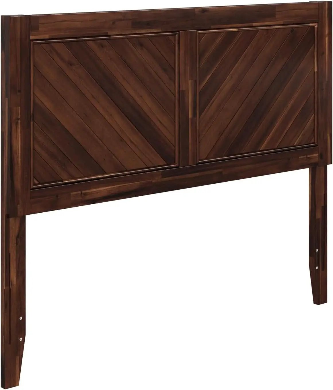 Rustic Solid Wood Headboard With USB Charging Station from PriceLows™