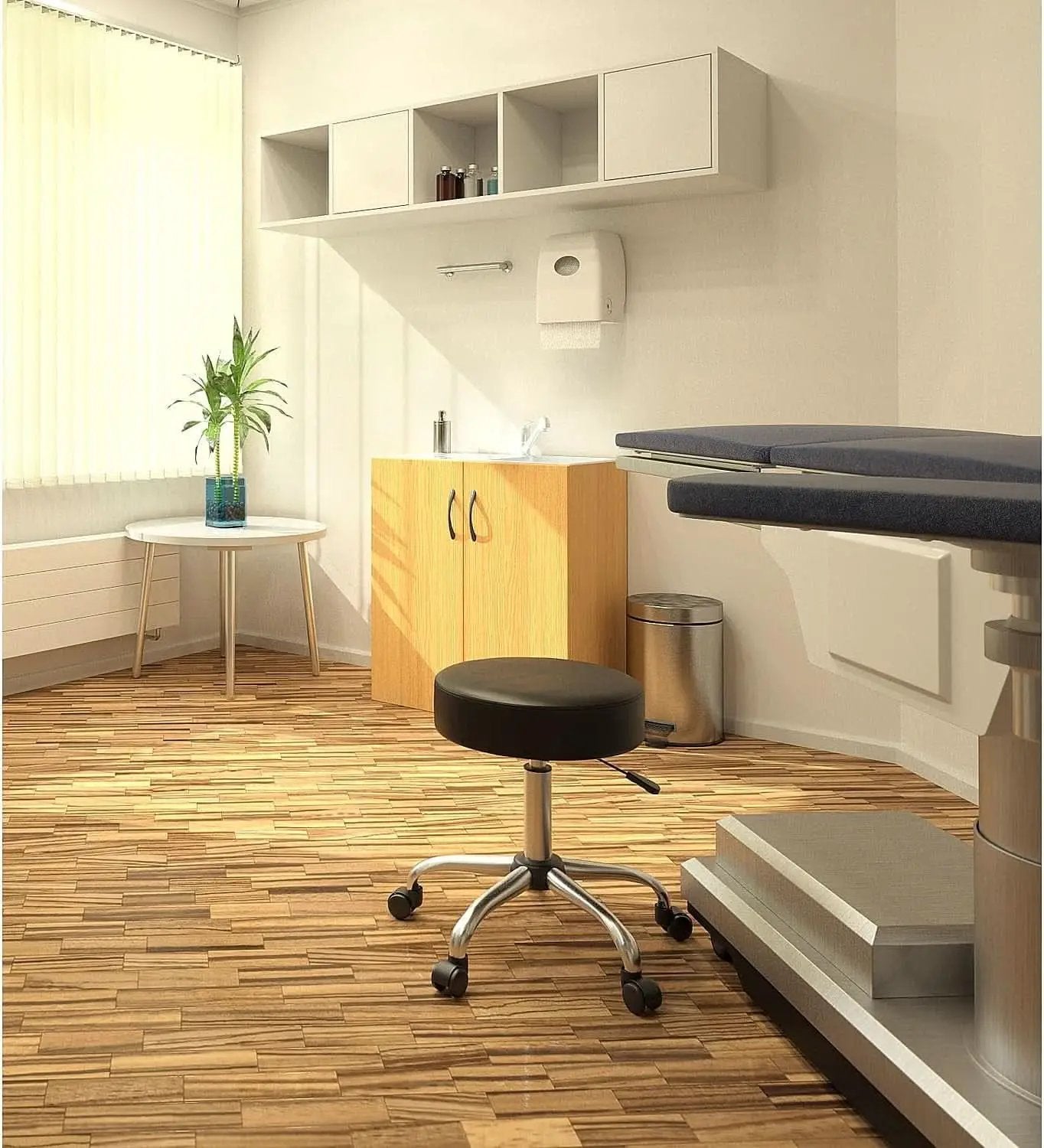 Boss Be Well Armless Medical Spa Stool Black Office Pro from PriceLows™