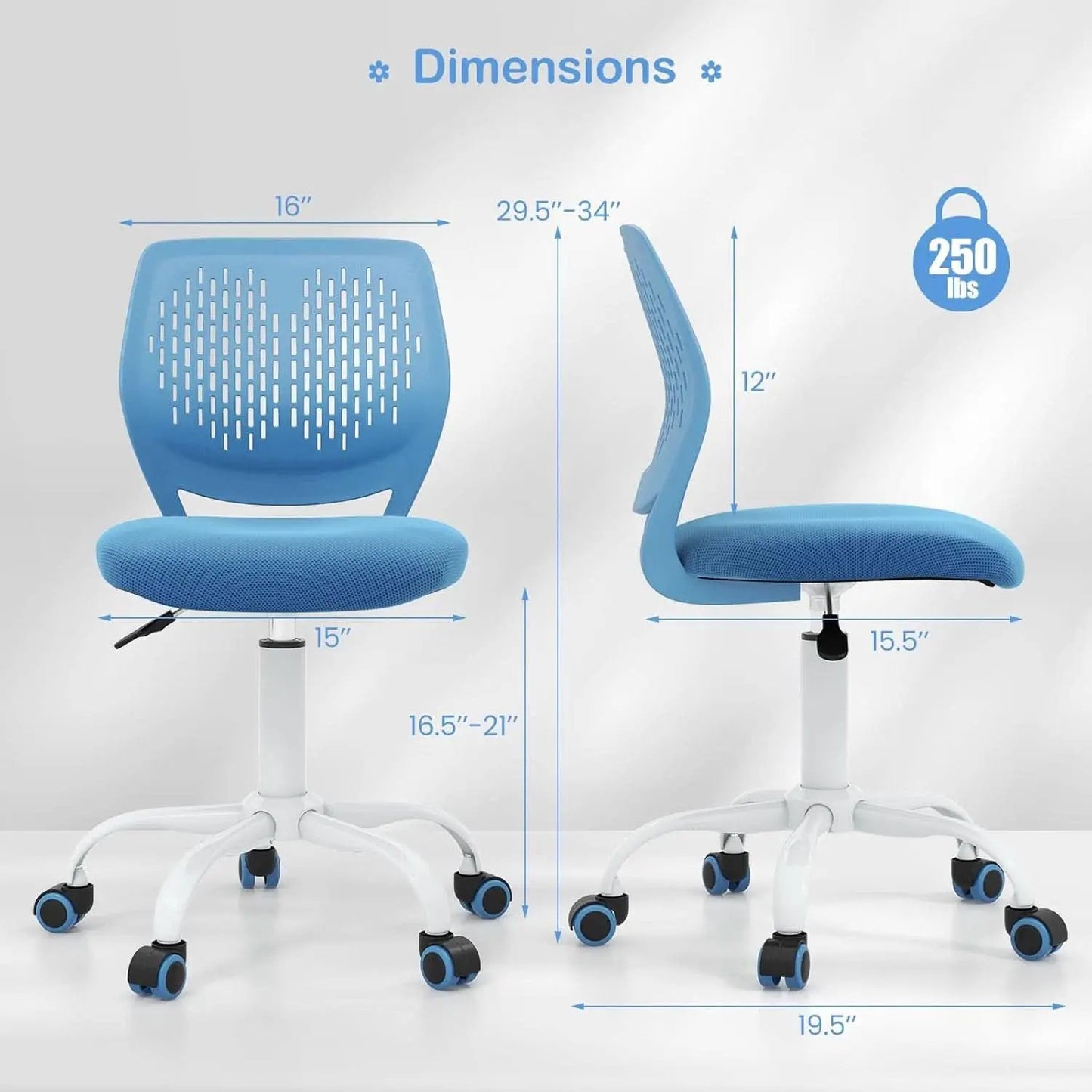Height Adjustable Kids Desk Chair With Lumbar Support from PriceLows™