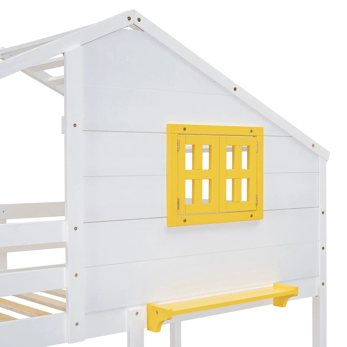 Bunk Bed | Pitched Playhouse Roof | Integrated Storage Drawers